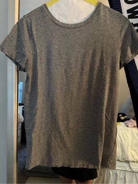 J. Crew Slub Cotton Tee in Heather Gray